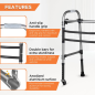 Vissco PC 2902 Dura Max Walker with Wheel – Durable Walker with Wheels for Smooth Mobility