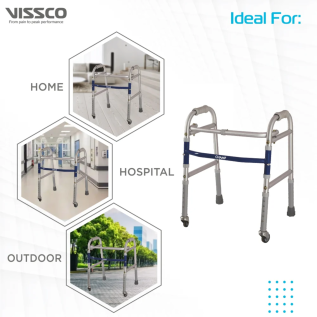 Vissco PC 3901 Champ Folding Walker-Child with non-slip tips