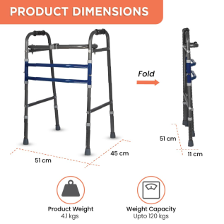 Vissco PC 0934 Medipedic Walker – Best Double Bar Walker for Stability