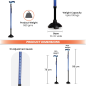Vissco PC 2908 Avanti Plus T-shape Aluminium Stick with Big Shoe – Stability and Support