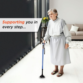 Vissco PC 2908 Avanti Plus T-shape Aluminium Stick – Big Shoe