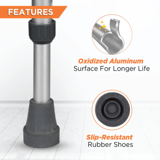Lightweight Vissco PC 0911 Avanti L-shape Stick for recovery