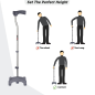 Vissco PC 0909 Avanti L-shape Quadripod Stick – Enhanced Stability and Support