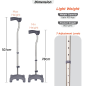 Vissco PC 0909 Avanti L-shape Quadripod Stick – Enhanced Stability and Support