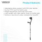 Vissco Astra Max Elbow Crutch – Adjustable Lightweight Walking Aid for Comfort & Support