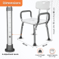 Vissco Comfort Shower Chair – Adjustable Height Bathroom Mobility Aid for Safety & Support