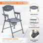 Vissco Comfort Steel Folding Commode Chair – Portable Bathroom Mobility Aid for Comfort & Orthopedic Support