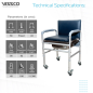 Vissco PC 0914 Comfort Adi Commode with Back Rest – Foldable Senior Citizen Bathroom Safety Chair