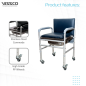 Vissco PC 0914 Comfort Adi Commode with Back Rest – Foldable Senior Citizen Bathroom Safety Chair