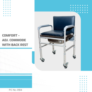 Vissco PC 0914 Comfort Adi Commode with Back Rest