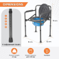 Vissco Comfort-Folding Commode | Portable Commode Chair for Elderly & Patients