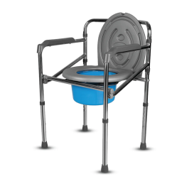 Vissco Comfort-Chrome Folding Commode for elderly