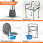 Vissco Comfort-Chrome Folding Commode | Portable Folding Commode Chair for Elderly & Patients
