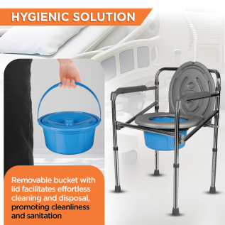 Portable Folding Commode Chair for patient care
