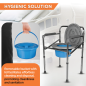 Vissco Comfort-Chrome Folding Commode | Portable Folding Commode Chair for Elderly & Patients