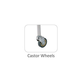 Vissco Comfort Chrome Folding Commode with Wheels | Portable Folding Commode Chair with Wheels for Elderly & Patients