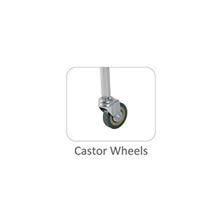 Vissco Comfort Chrome Folding Commode with Wheels | Portable Folding Commode Chair with Wheels for Elderly & Patients