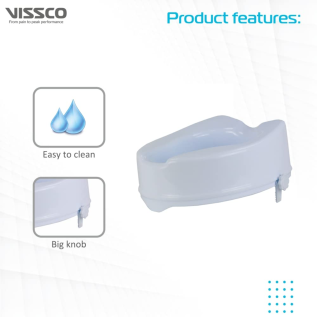 Comfortable elevated commode seat for mobility aid