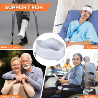 Vissco 6 Inch raised toilet seat for post-surgery recovery