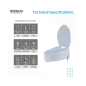 Vissco PC 0945D Elevated Commode Seat – Raised Toilet Seat with Lid for Comfort & Safety