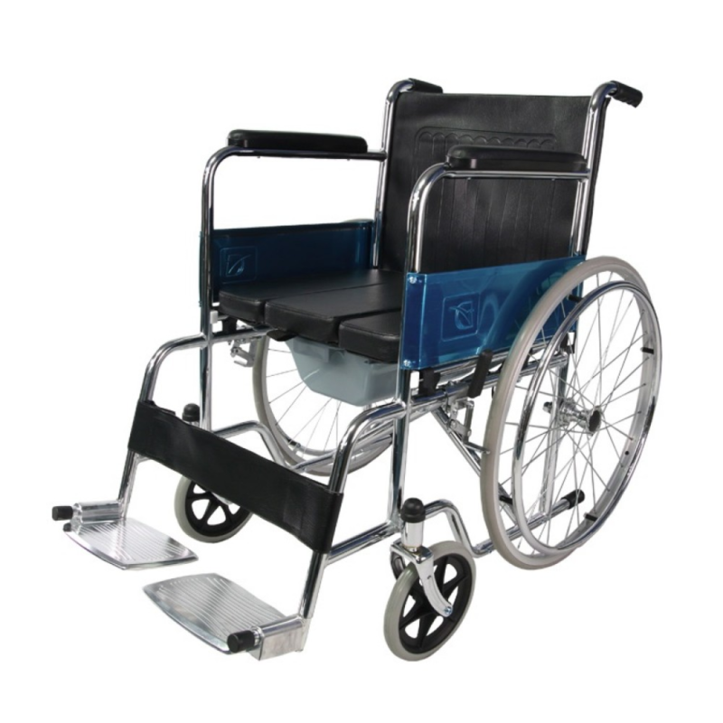 Commode Wheel Chair 608 – Durable Foldable Wheelchair for Elderly & Patients