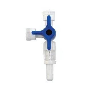 Durable 3 Way Stop Cock connected to respiratory accessories