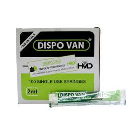 Disposable injection syringe 2ml Dispovan with needle