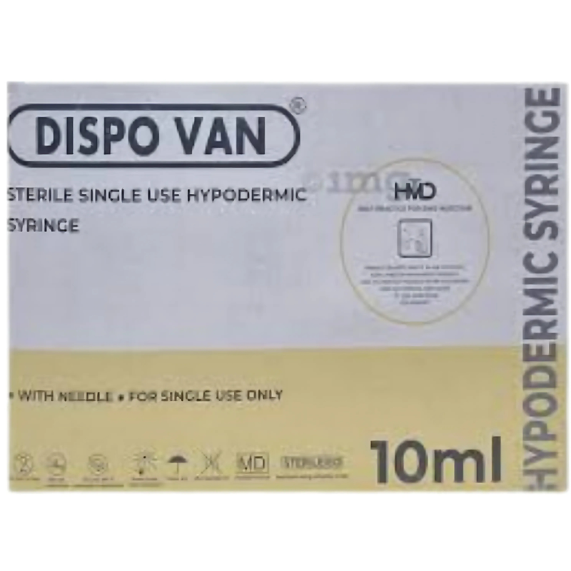 Dispovan Syringe 10 ml with Needle – High Quality Disposable Medical Syringe