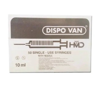 Dispovan Syringe 10 ml with Needle for accurate dosage