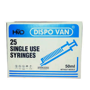 Dispovan Syringe 50 ml with Needle – Disposable Medical Syringe