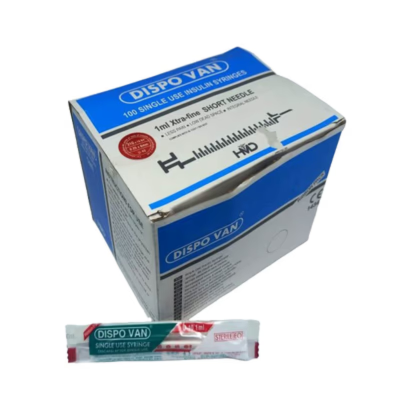 Dispovan 1ml Insulin Single Pack – Safe & Sterile Disposable Medical Syringe