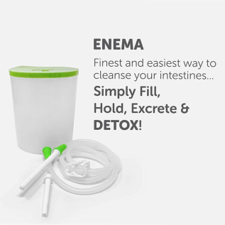 Stainless steel enema kit with Douche Can Set