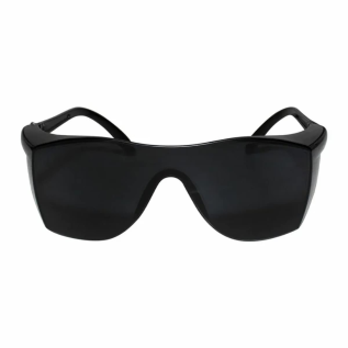 Black industrial safety goggles for dust and chemical protection
