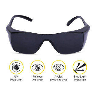 Durable Safety Goggles Black Eye Protection with anti-fog lens