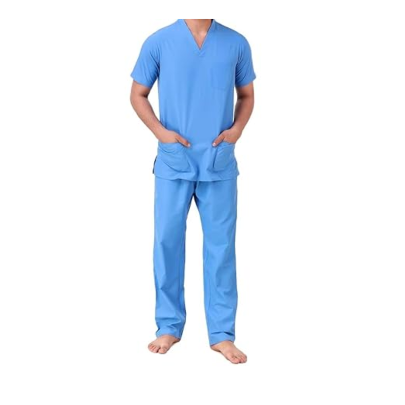 Doctor Scrub Sky Blue – Comfortable Medical Scrub Suit for Hospitals and Clinics