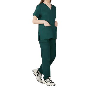 Durable Doctor Scrub Green with pockets for clinics