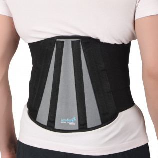 AccuSure Contoured Lumbo Sacral Support Belt (Waist & Back Support Belt) - for Men & Women