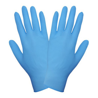 Latex-free Rossify Nitrile Gloves Blue Pack of 100