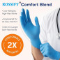 Rossify Nitrile Gloves Blue Pack of 100 – Premium Disposable Nitrile Gloves for Medical, Industrial & Household Use