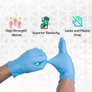 Rossify Nitrile Gloves Blue Pack of 100 | Disposable Gloves