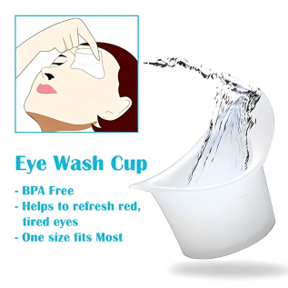 Reusable medical eye wash cup pack for hospitals