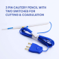 Cautery Pencil Rossify Pack of 5 | Disposable Electrosurgical Pencil | Sterile Medical-Grade Surgical Cautery Pencil Set