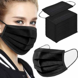 Rossify Black Mask Surgical | Black Surgical Face Mask