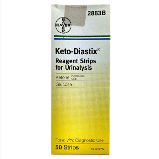 Keto-Diastix urine test strips for diabetes monitoring