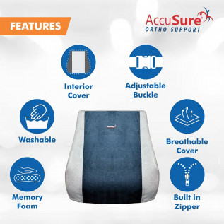 AccuSure Back Rest & Neck Pain Support Cushion PU Foam