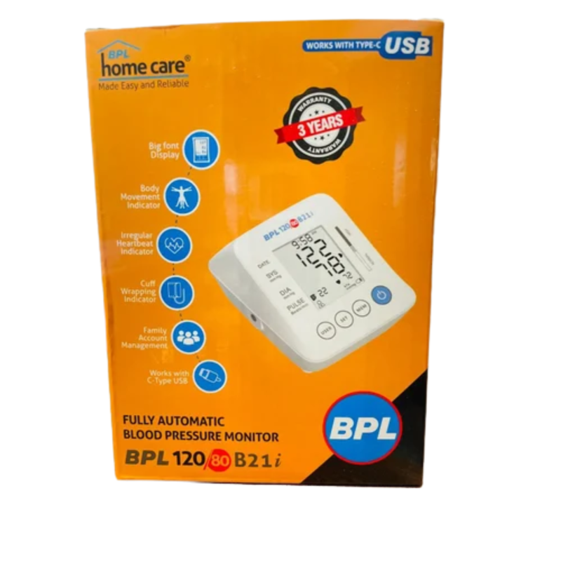 Digital Blood Pressure Monitor B21i by BPL Medical Technologies for Accurate Home Monitoring