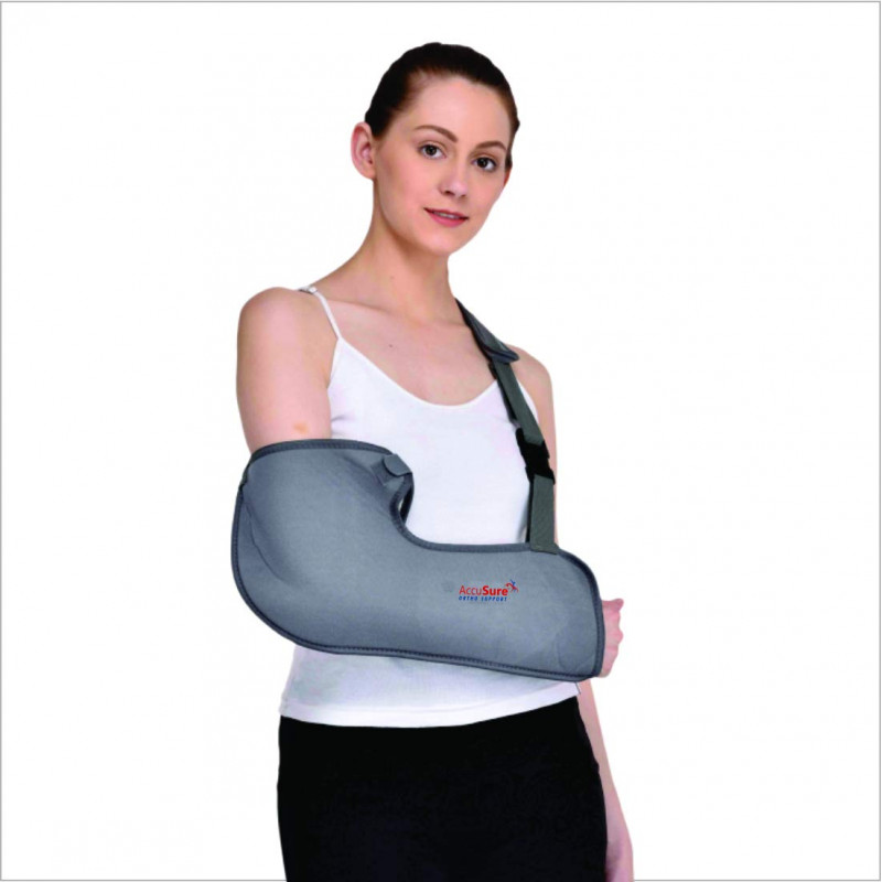 AccuSure Three Layered PU Bonded Fabric Pouch Arm Sling
