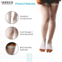 Open Toe Compression Stockings Vissco PC 5710 Anti-Embolism Fit