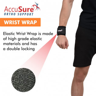 AccuSure Fitness Exercise Wrist Wrap Bands Elastic Sports for Men & Women