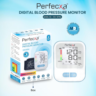 Perfecxa Digital Blood Pressure Monitor VHS-0270 – Automatic BP Machine for Accurate Health Tracking